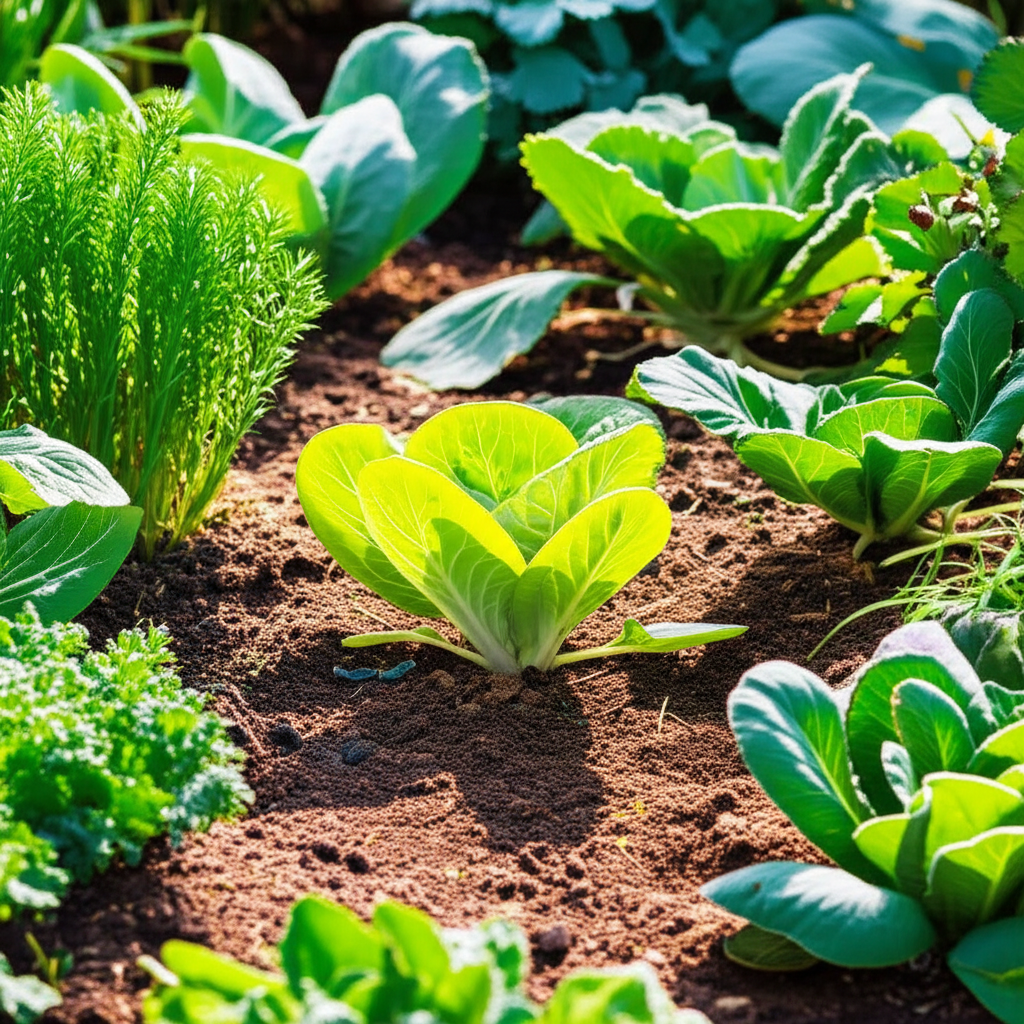 Healthy organic vegetable garden used for consultation planning